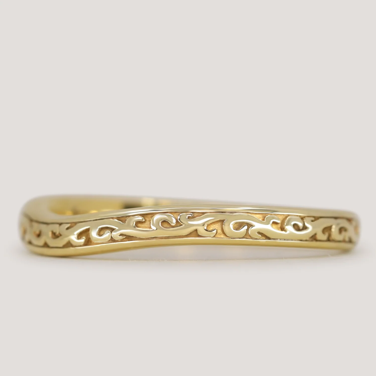 Martha - Vintage Pattern Shaped Wedding Ring - Made-to-Order - Image 3