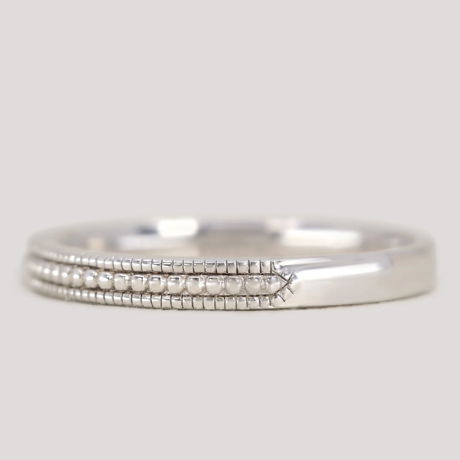 Quinn - Vintage Style Beaded Full or Half Eternity Style Wedding Ring - Made-to-Order - Image 4
