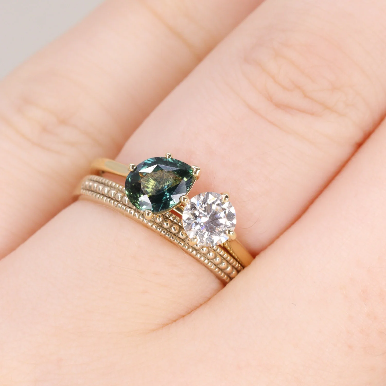 Quinn - Vintage Style Beaded Full or Half Eternity Style Wedding Ring - Made-to-Order - Image 7